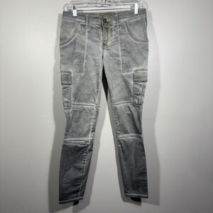 Bella Dahl Womens Size 27 Gray Wash Cargo‎ Utility Skinny Jeans Pants